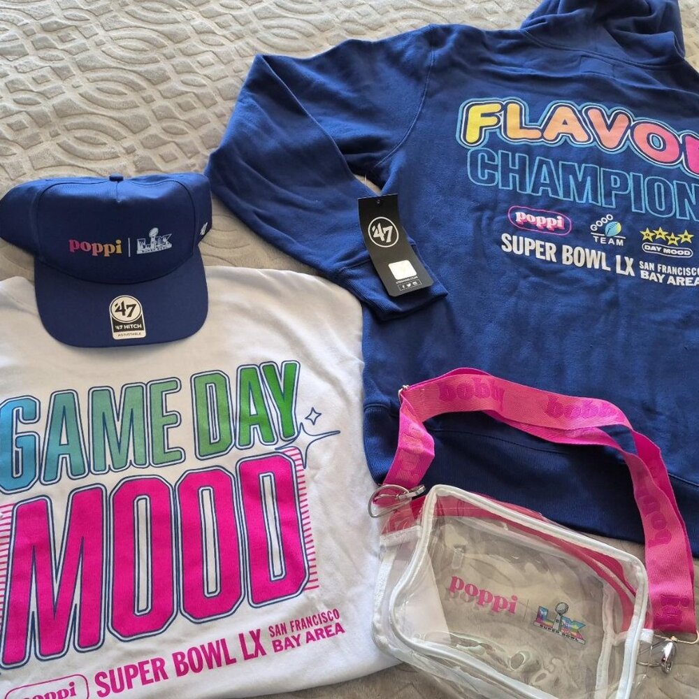 Super Bowl LX Package - sweat shirt Hoodie, t-shirt, official hat, official bag
